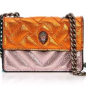 Kurt Geiger Metallic Orange and Pink micro bag.
